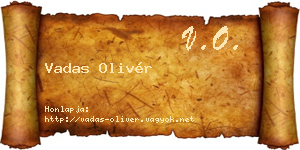 Vadas Olivér névjegykártya